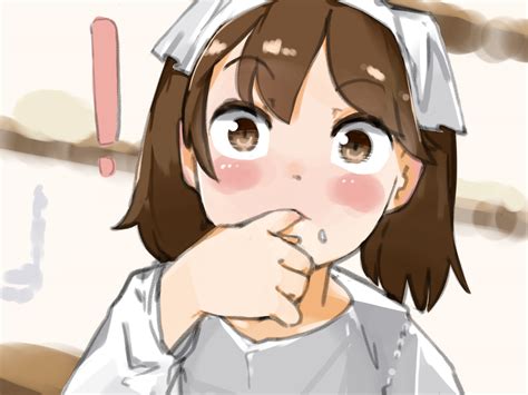 Safebooru 1girl Bangs Blush Brown Eyes Brown Hair Clothing Request Co Botan Commentary