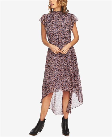 1 State Floral Print High Low Dress Macys