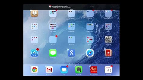 Organizing Apps On Your Ipad In Ios 7 Youtube