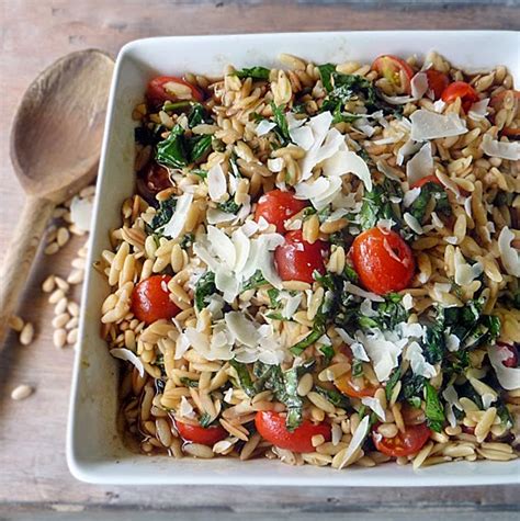 Orzo With Spinach And Tomatoes Life Tastes Good