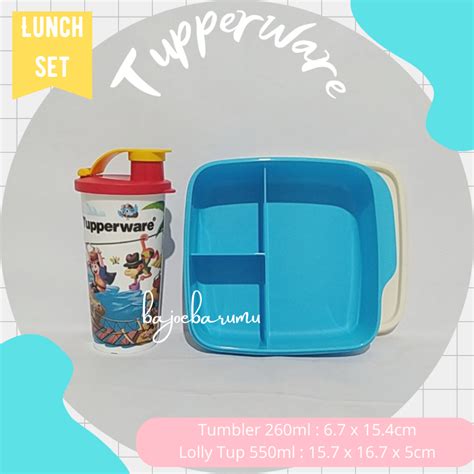 Jual TUPPERWARE Lunch Box Set Tempat Bekal Anak Kotak Makan Lolly Tup