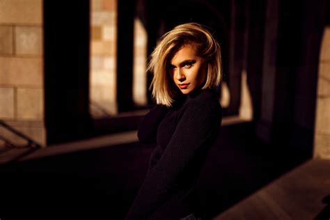 Wallpaper Women Portrait Blonde Depth Of Field Photography Miro