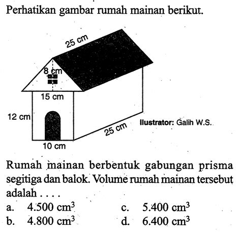 Kumpulan Contoh Soal Luas Permukaan Dan Volume Bangun Ruang Sisi Datar Tak Beraturan