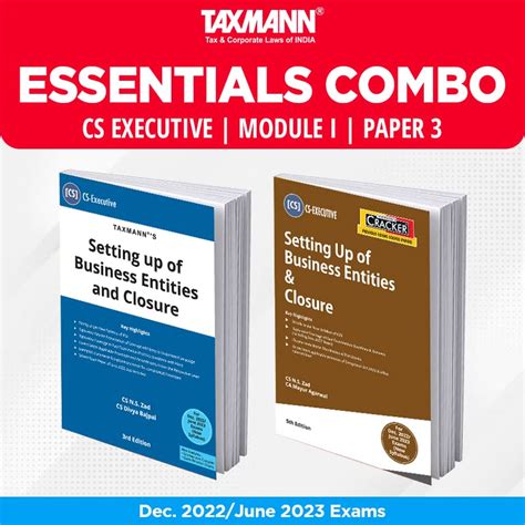 Buy Taxmann S Essentials Combo For Cs Executive Dec June