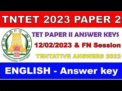 Tntet Papaer Answerkey Morning Batch English Answerkey