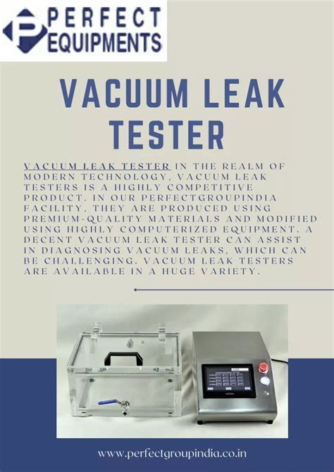 Ppt Vacuum Leak Tester Perfect Group India Powerpoint Presentation Id 11856459