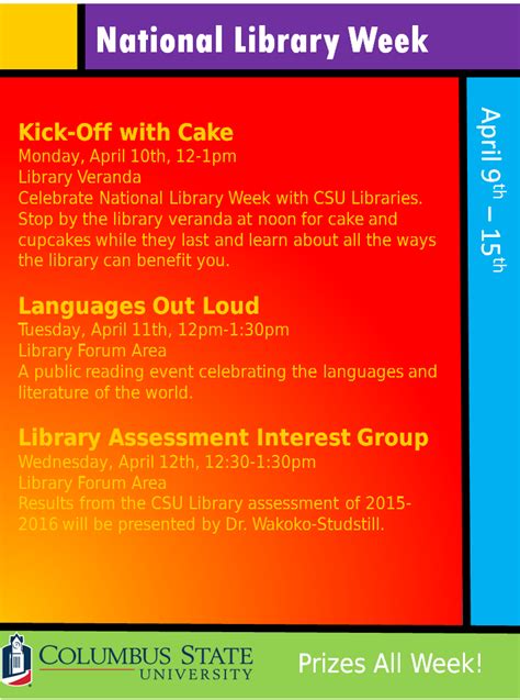 CSU Libraries: National Library Week Activities!