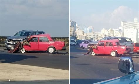 Reportan Un Accidente De Tránsito Múltiple En El Malecón De La Habana