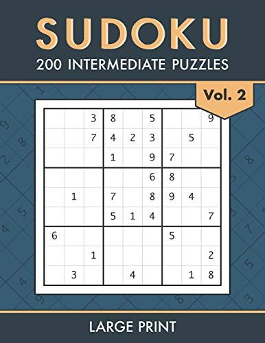 Sudoku Intermediate Puzzles For Adults And Teens Train Your