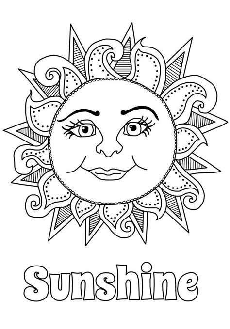 Sunshine Colouring Free Coloring Pages Colouring Pages Adult