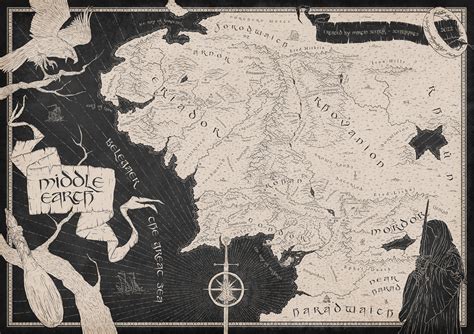 Artstation Middle Earth Map