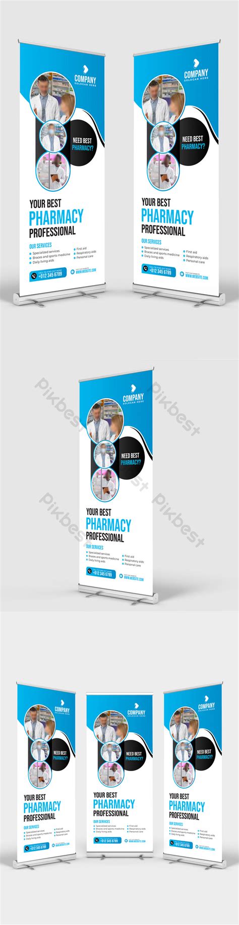 Pharmacy Rollup Banner Template Design | AI Free Download - Pikbest