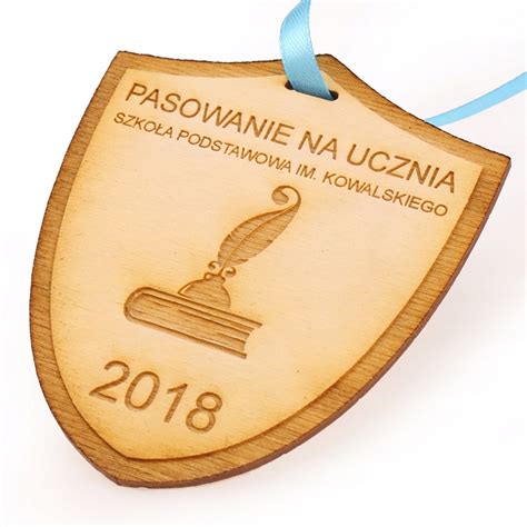 Medal pasowanie ucznia przedszkolaka szkoła herb 7543076950