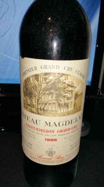 1986 Château Magdelaine France Bordeaux Libournais St Émilion