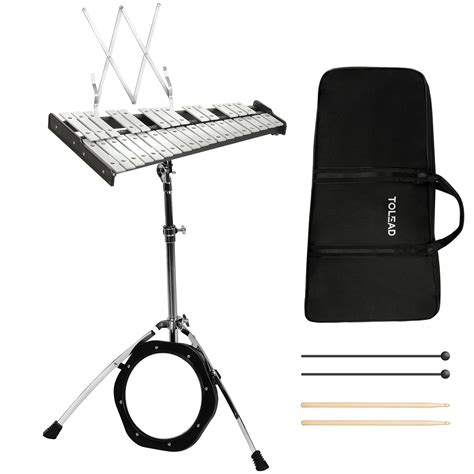 Tolead 32 Notes Glockenspiel Bell Kit Percussion Xylophone Instruments