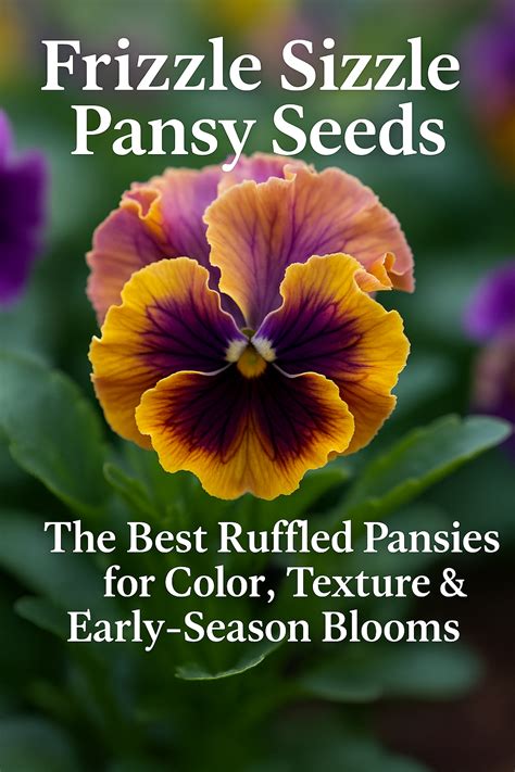 frizzle sizzle pansy seeds  ruffled pansies  spring color