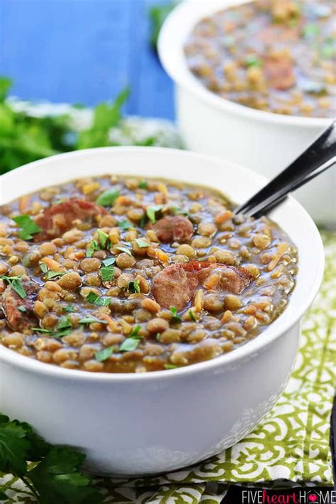 Instant Pot German Lentil Soup • FIVEheartHOME