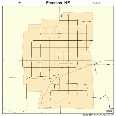 Emerson Nebraska Street Map 3115710