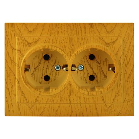 Розетка Nilson Touran дуб 2-на з заземленням купить в Киеве и Украине ...