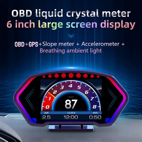 Head Up Display Obd Gps Speedometer Mph Kmh Lcd Digital