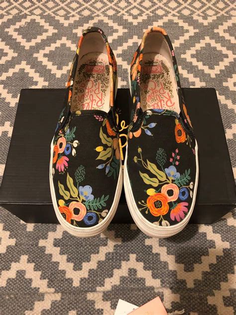 Authentic Keds Rifle Paper Co Slip Ons Womens Fashion Footwear