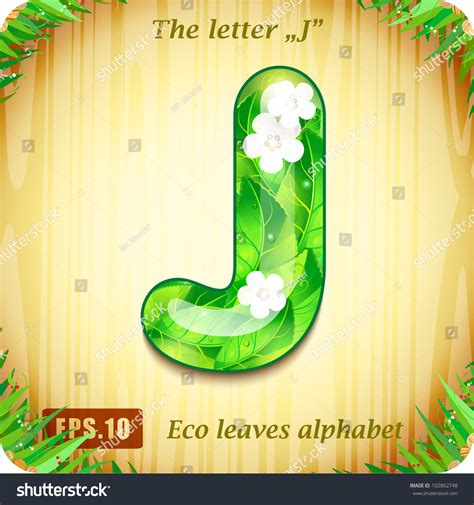 3d Joyful Decorative Glossy Letter J Stock Vector Royalty Free