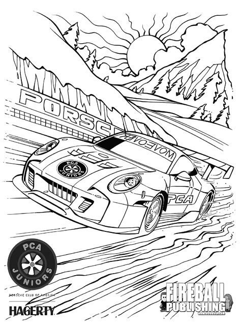 Porsche 911 Gt3 Rs Coloring Page Free Printable Coloring Pages