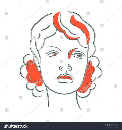 Beautiful Woman Curly Hair Isolated Vector Stock Vector Royalty Free 1985346689 Shutterstock