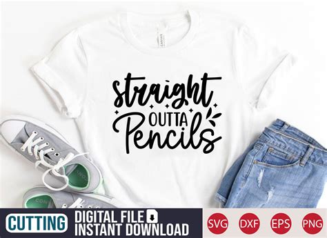 Straight Outta Pencils SVG Craft Graphic By Regular Creative Creative