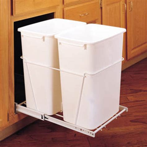 Rev A Shelf Double Pull Out Full Extension Slides 35 Qt Trash Can Rv