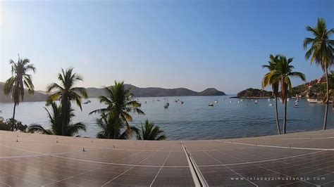 Relajante Vista De La Bahía De Zihuatanejo El Sonido Del Mar Y Las