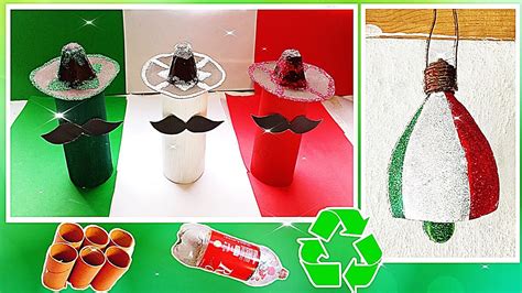 Adornos para el 15 de SEPTIEMBRE CON RECICLAJE decoración mexicana