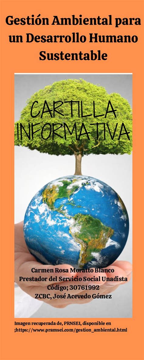 Calam O Cartilla Informativa Gesti N Ambiental Para Un Desarrollo Humano