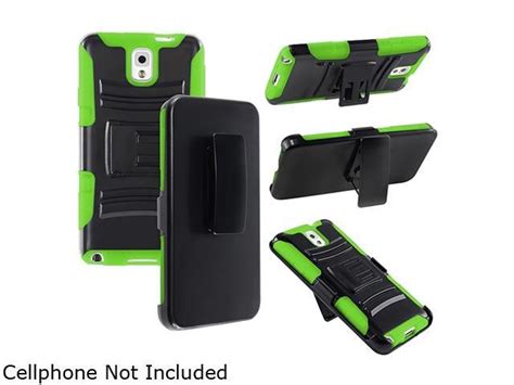 Insten Neon Green Skin Black Hard Rugged High Impact Dual Layer