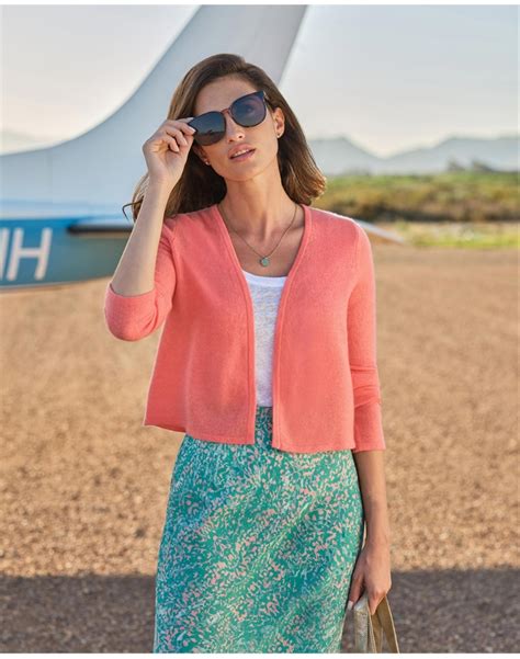 Watermelon Gassato Cashmere Cropped Edge To Edge Cardigan Pure