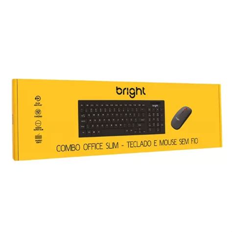 Combo Office Slim Teclado E Mouse Sem Fio Cmb01 Cor Do Mouse Preto