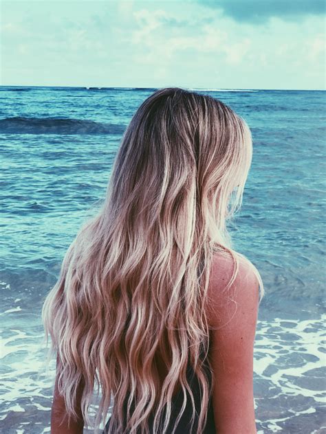 Long Blonde Beach Hair Tumblr