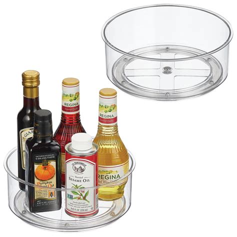 Buy Mdesign Lazy Susan Turntable Plastic Spinner For Kitchen Cabinet