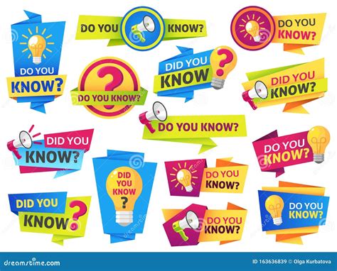 Do You Know Label Sticker With Did You Know Speech Bubbles And