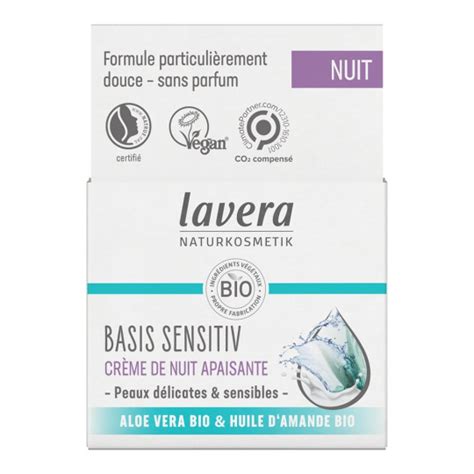 Cr Me De Nuit Apaisante Basis Sensitiv Lavera