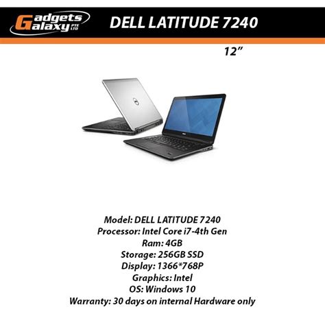 Dell Latitude 7240 I7 4 4GB 256GB SSD Refurbished Laptop Shopee