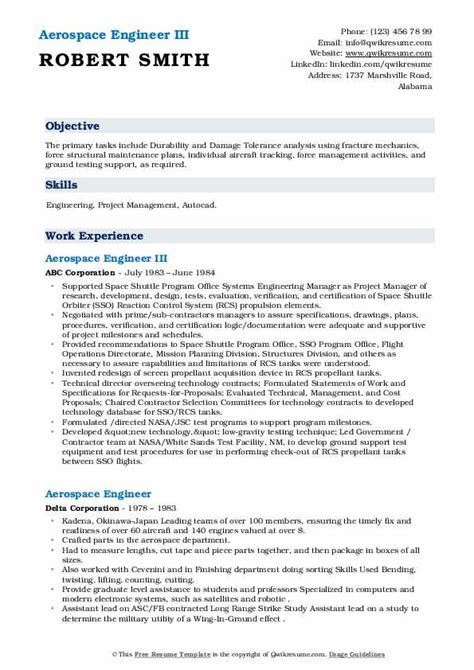 10+ Aerospace Engineer Resume Samples & Templates for 2025