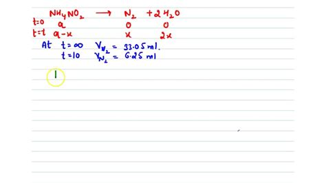 SOLVED:The following data represent for the decomposition of NH4 NO2 in ...