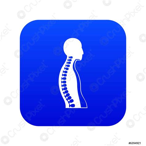 Human Spine Icon Digital Blue Stock Vector 6394921 Crushpixel