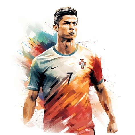 Premium AI Image | illustration of soccer player Cristiano Ronaldo