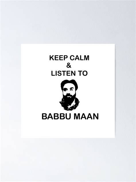 Babbu Maan Poster For Sale By Artriver Redbubble