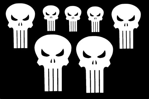 X The Punisher Totenkopf Aufkleber Sticker Auto Heckscheibe Tuning