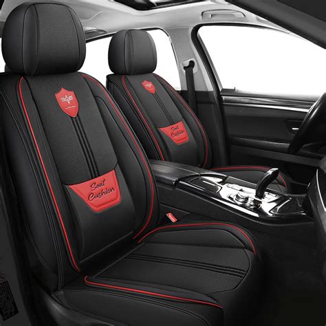 Lingvido Leather Car Seat Covers Breathable Automotive