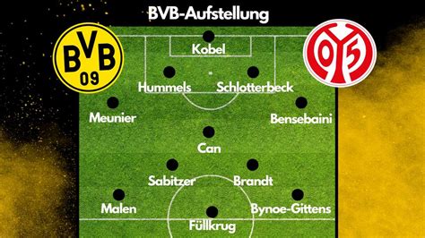 BVB Aufstellung gegen Mainz Terzic freut sich über Rückkehrer