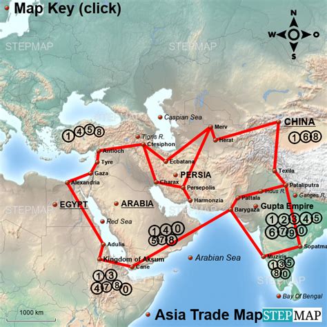 StepMap Asia Trade Map Landkarte für Germany